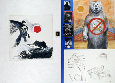 mixed media by collaborative artists Ira and Corliss 